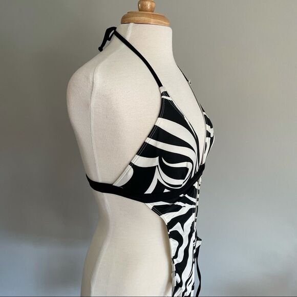 NWT Y2K Zebra Swirl Sexy Rampage One Piece Bikini - Picture 7 of 9